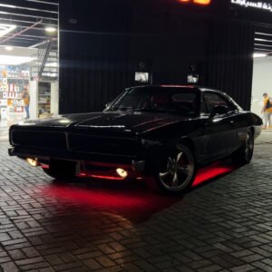 Dodge Charger under glow light